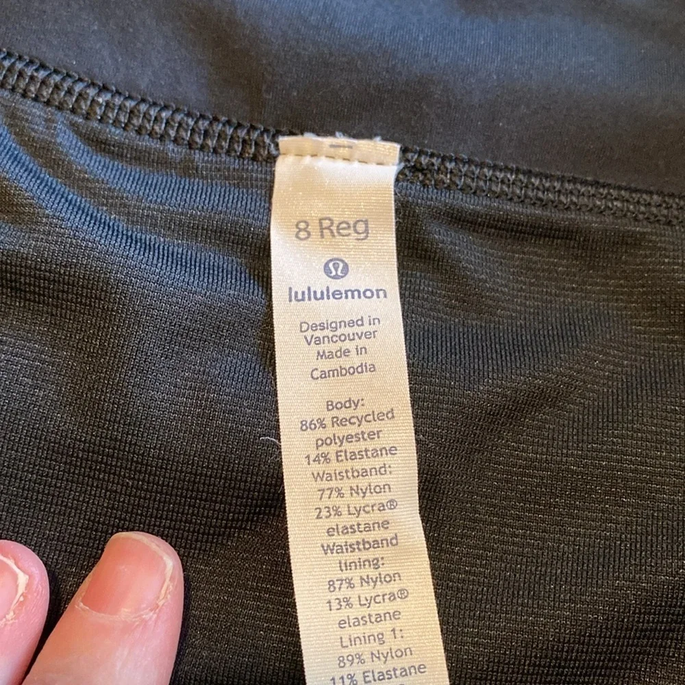 Lululemon Black Running Shorts Size 8 Regular in Like New Condition